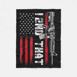 I 2nd That Second Amendment Pro Gun American Flag  Fleece Blanket