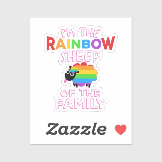 I_39_m The Rainbow Sheep Of The Family - LGBT Gay  Sticker (Sheet)