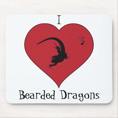 I 3 Bearded Dragons Mouse Pad