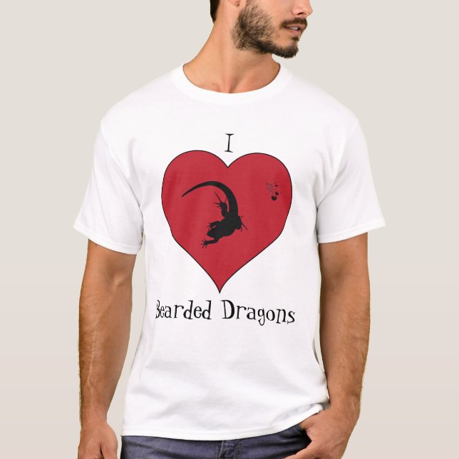 I <3 Bearded Dragons T-Shirt (Front)