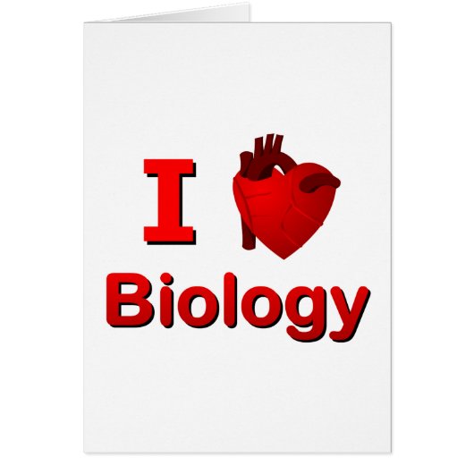 I <3 Biology Cards (Front)