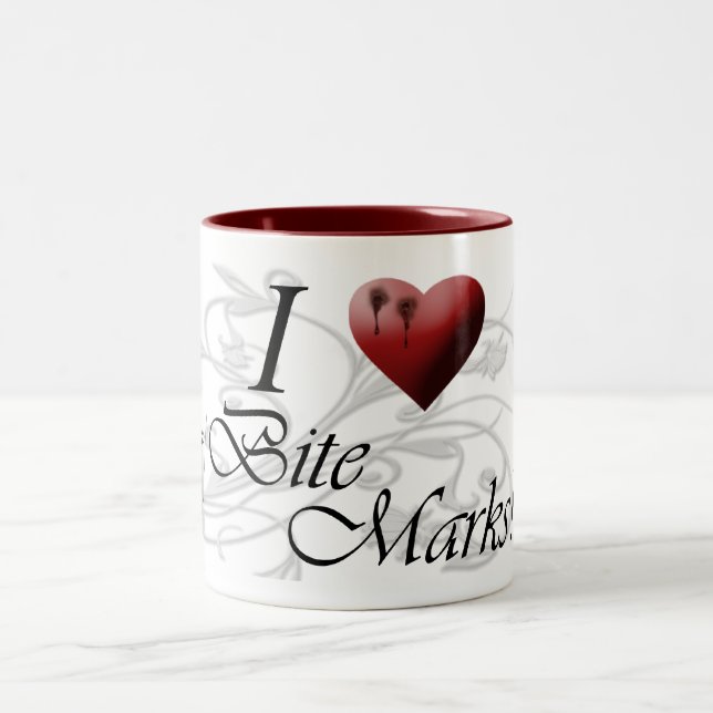 I <3 Bite Marks Two-Tone Coffee Mug (Center)