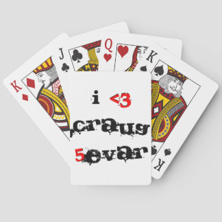 I <3 Craug 5evar Poker Cards