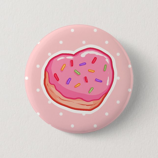 I <3 Donut Pinback Button (Front)