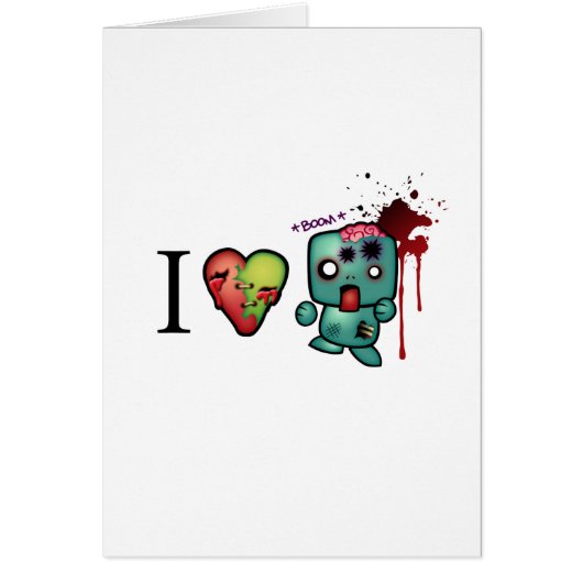 I <3 doubletaps- Zombies are everywhere Cards (Front)