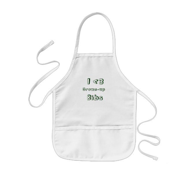 I <3 Grown-up Bibs Kids' Apron (Front)