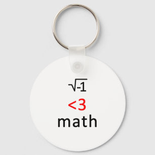 I <3 math! keychain