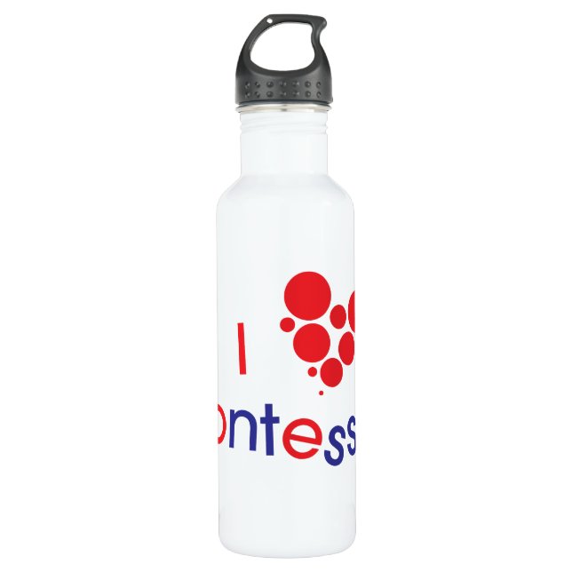 I <3 Montessori Water Bottle (Front)