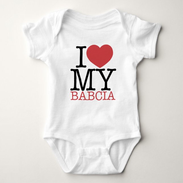 I <3 My Babcia Baby Bodysuit (Front)