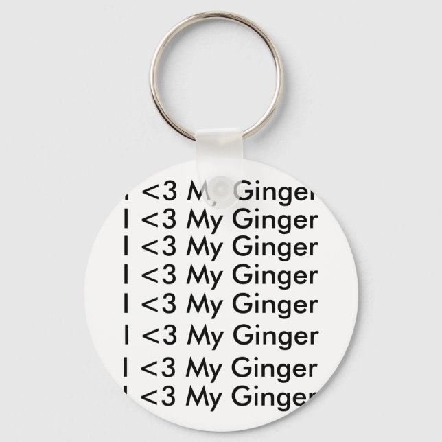 I <3 My Ginger keychain (Front)