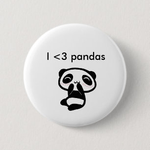 I <3 pandas pinback button