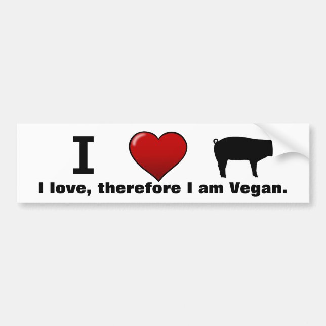 I <3 Pigs (Animal Rights Media design by Marlaina) Bumper Sticker (Front)