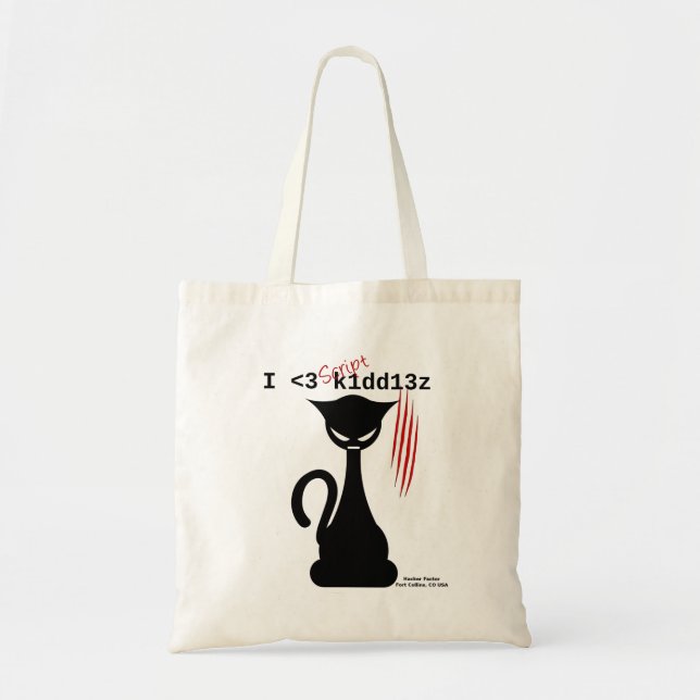 I <3 Script K1dd13z Tote Bag (Front)