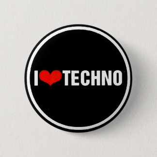 I <3 Techno Pinback Button
