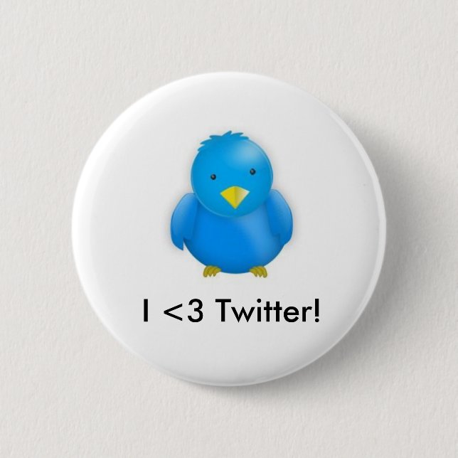 I <3 Twitter!_Button Pinback Button (Front)