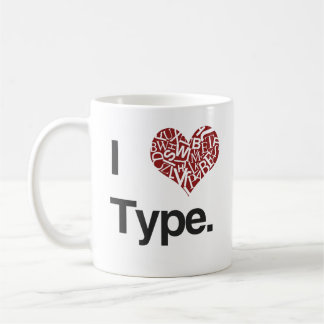 I <3 Type Coffee Mug
