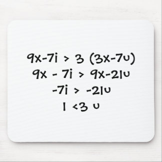 I <3 u, Nerd Love Mouse Pad