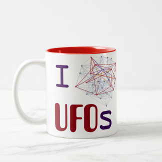 I <3 UFOs Two-Tone Coffee Mug