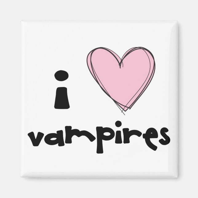 I <3 Vampires - pink Magnet (Front)