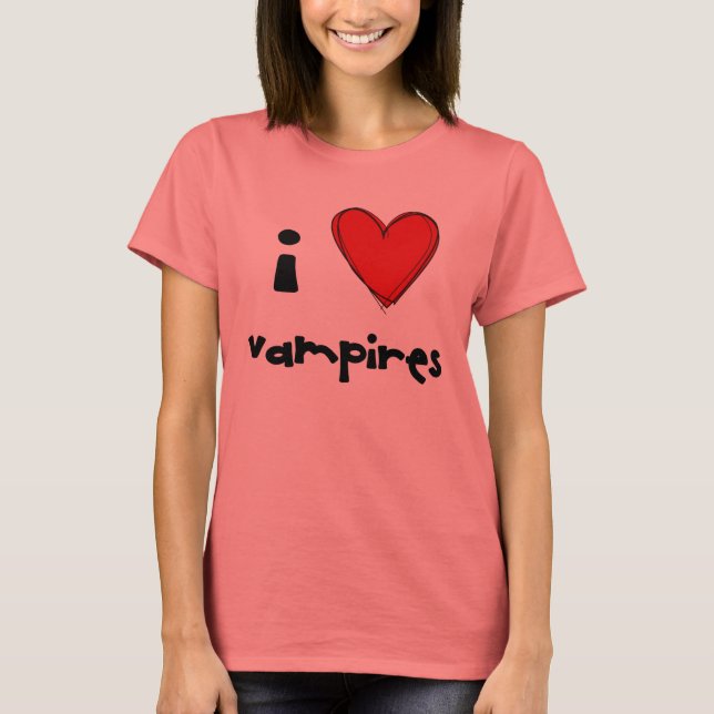 I <3 vampires - red T-Shirt (Front)