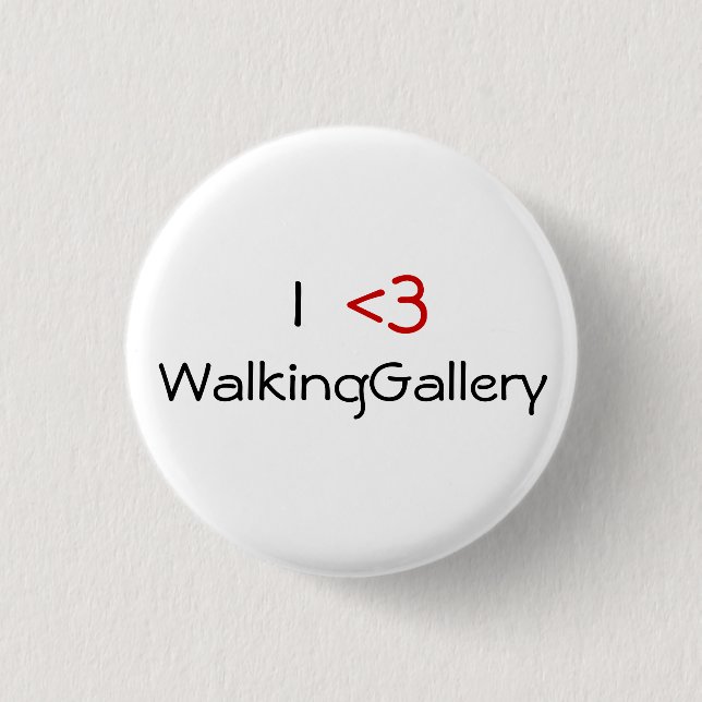 I <3 WalkingGallery Pinback Button (Front)