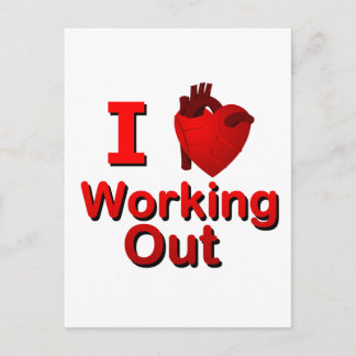I <3 Working Out Postcard