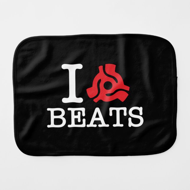 I 45 Adapter Beats Baby Burp Cloth (Front Horizontal)