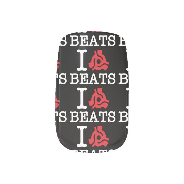 I 45 Adapter Beats Minx Nail Art (Left Thumb)