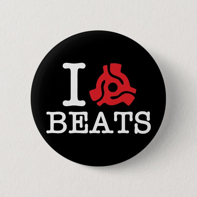 I 45 Adapter Beats Pinback Button (Front)
