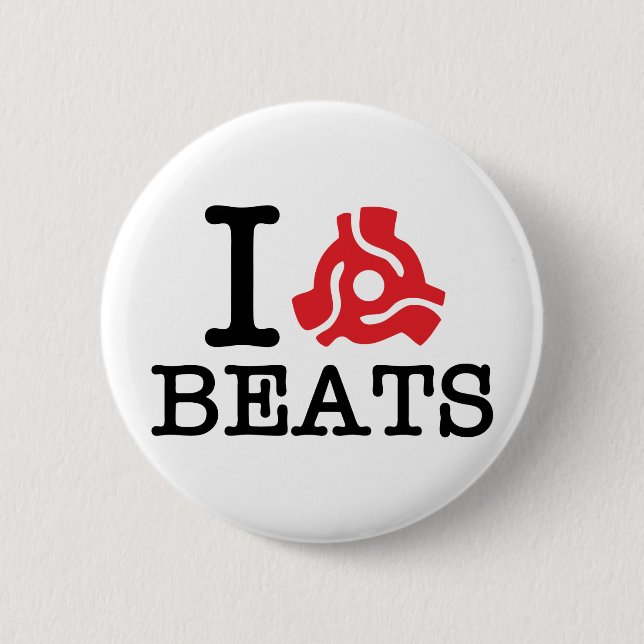 I 45 Adapter Beats Pinback Button (Front)