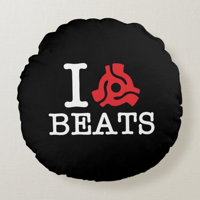 I 45 Adapter Beats Round Pillow (Front)