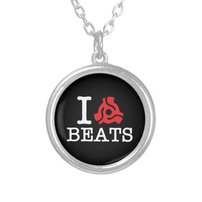 I 45 Adapter Beats Silver Plated Necklace (Front)
