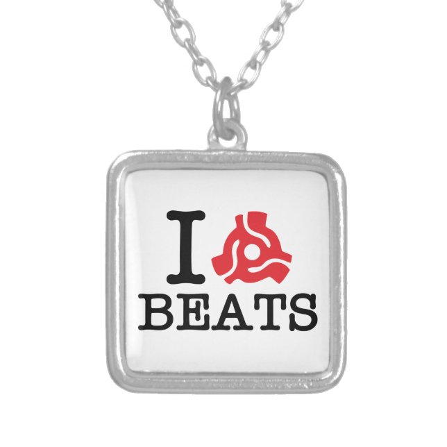 I 45 Adapter Beats Silver Plated Necklace (Front)