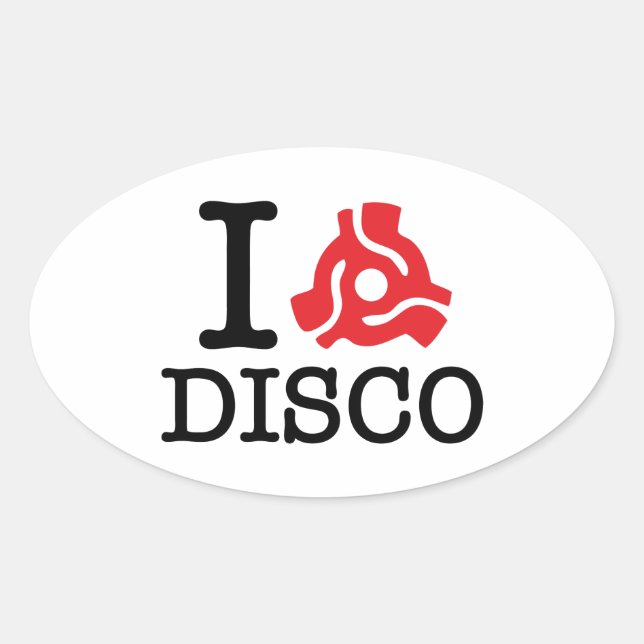 I 45 Adapter Disco Oval Sticker (Front)