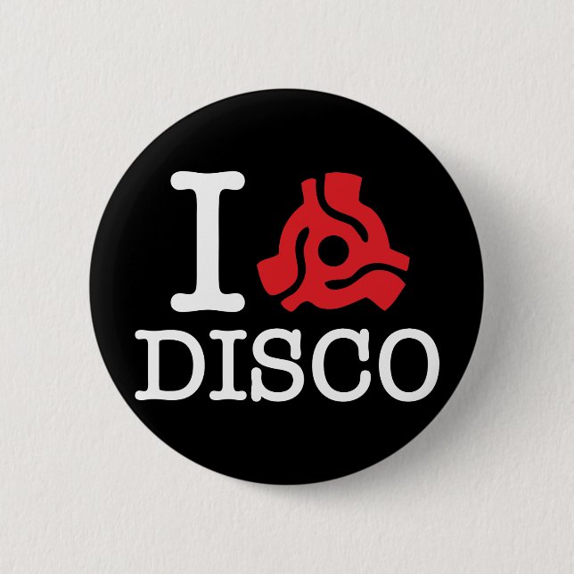 I 45 Adapter Disco Pinback Button (Front)