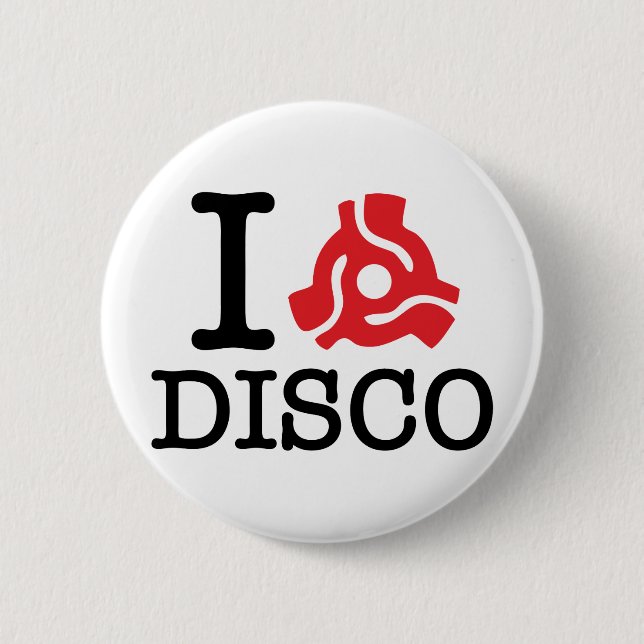 I 45 Adapter Disco Pinback Button (Front)