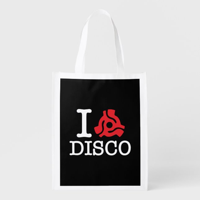 I 45 Adapter Disco Reusable Grocery Bag (Front)