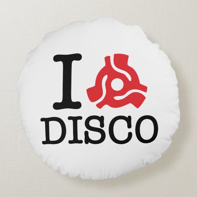 I 45 Adapter Disco Round Pillow (Back)