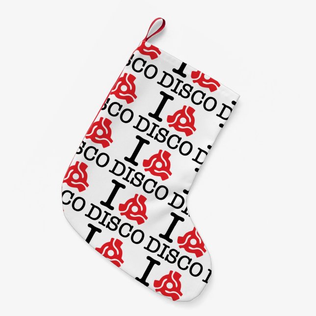 I 45 Adapter Disco Small Christmas Stocking (Front (Hanging))
