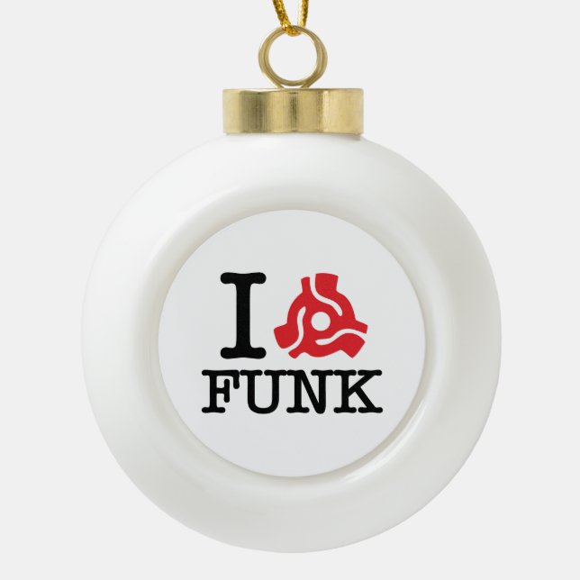 I 45 Adapter Funk Ceramic Ball Christmas Ornament (Front)