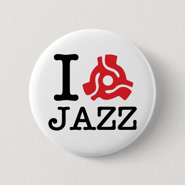 I 45 Adapter Jazz Pinback Button (Front)