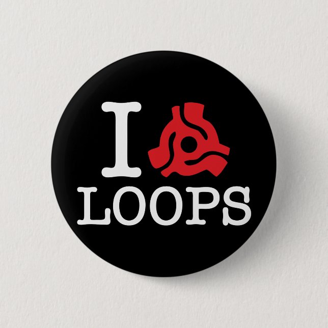 I 45 Adapter Loops Pinback Button (Front)