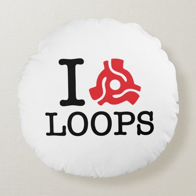 I 45 Adapter Loops Round Pillow (Front)