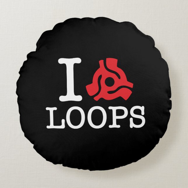 I 45 Adapter Loops Round Pillow (Front)