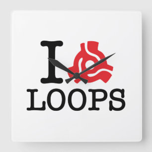 I 45 Adapter Loops Square Wall Clock