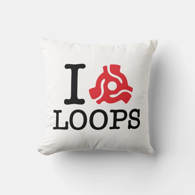 I 45 Adapter Loops Throw Pillow (Front)