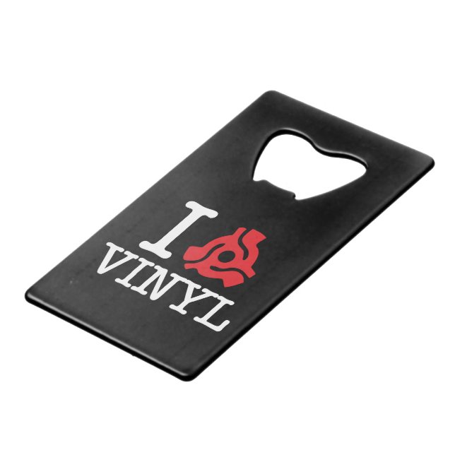 I 45 Adapter Vinyl Credit Card Bottle Opener (Front Angled)
