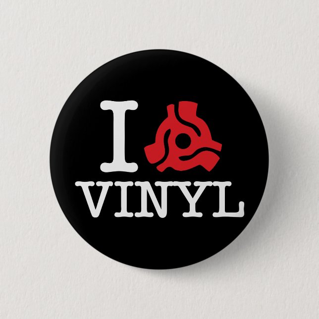 I 45 Adapter Vinyl Pinback Button (Front)