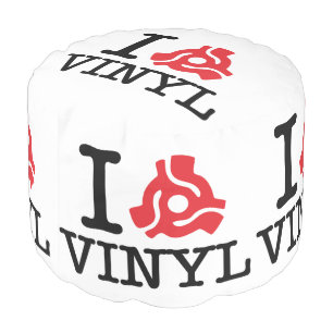 I 45 Adapter Vinyl Pouf