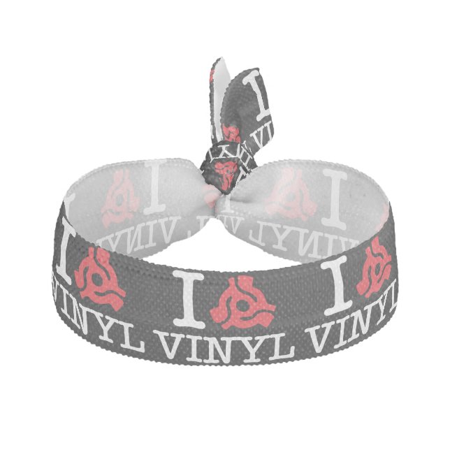 I 45 Adapter Vinyl Ribbon Hair Tie (Front)